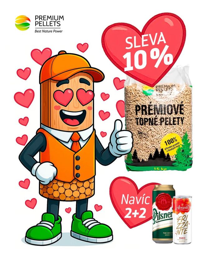 Máj je tady, láska kvete,🌸 a naše pelety hoří jak prokleté!🔥 Sleva 10 % potěší peněženku,💰 jako peletky v zimě manželku!...
